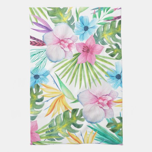 Tropische Vogelkunst Geschirrtuch (Vertikal)