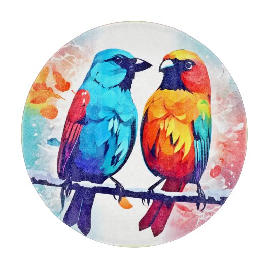 Tropische Vogelliebhaber Schneidebrett (Vorderseite)