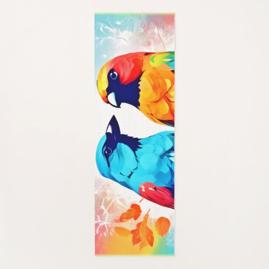 Tropische Vogelliebhaber Yogamatte (Vorderseite)