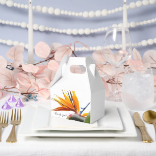 Tropische Vogelparadies-Pflanze Florale Hochzeit Geschenkschachtel