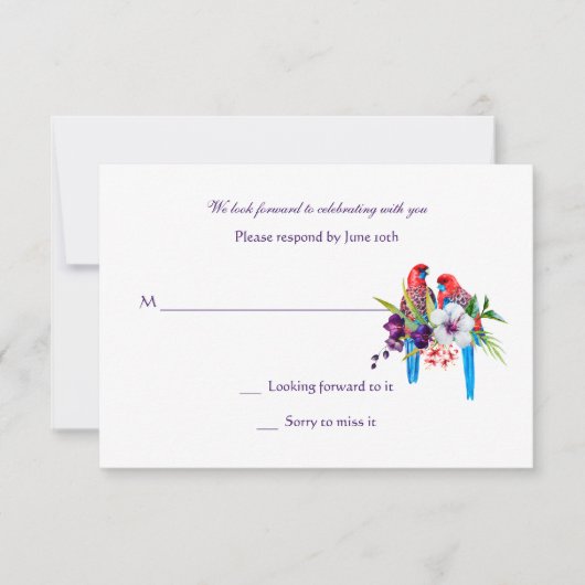 Tropische Vogelschutzkarten Einladung (Vorderseite)