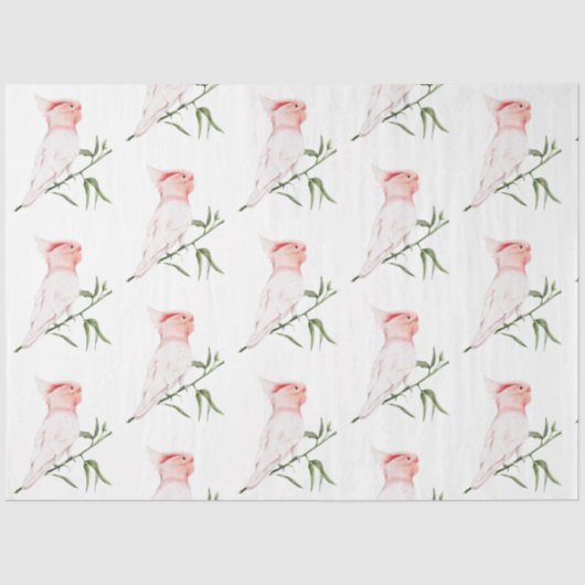 Tropische Vogelserie: Großes Mitchells-Design 2 Seidenpapier (Vorderseite)