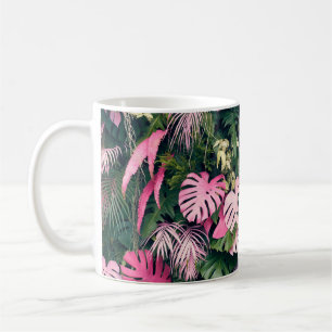 Tropische Vollbild-Hintergrundbäume Kaffeetasse