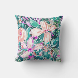 TROPISCHE WANDERUNG BlumenAquarell 2-SIDED Kissen