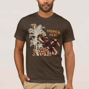 Tropische Wärmepalme Tree Retro Vintager Sommer T-Shirt