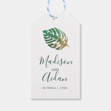 Tropische Wasser-Farbe Gold Leaf Gastgeschenk Hoch
