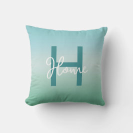 Tropische Wasser Gradient Monogramm Name  Kissen