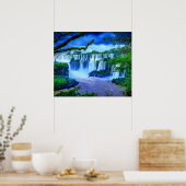 Tropische Wasserfälle Der Regenwald Poster (Küche)