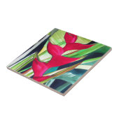 Tropische Wasserfarbe-Blume des Heliconia Fliese (Seite)