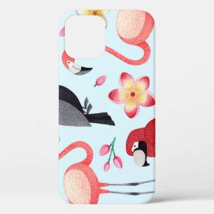 Tropische Wasserfarbe: Fusion der Vogelwelt-Blume. Case-Mate iPhone Hülle