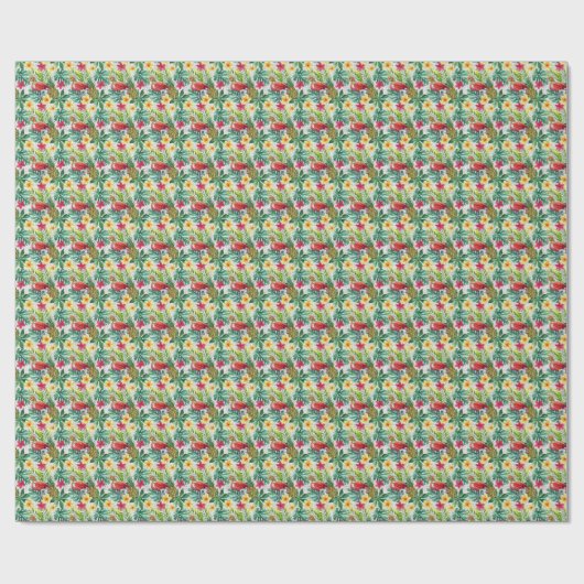 Tropische Wasserfarbe Geschenkpapier (Flach)