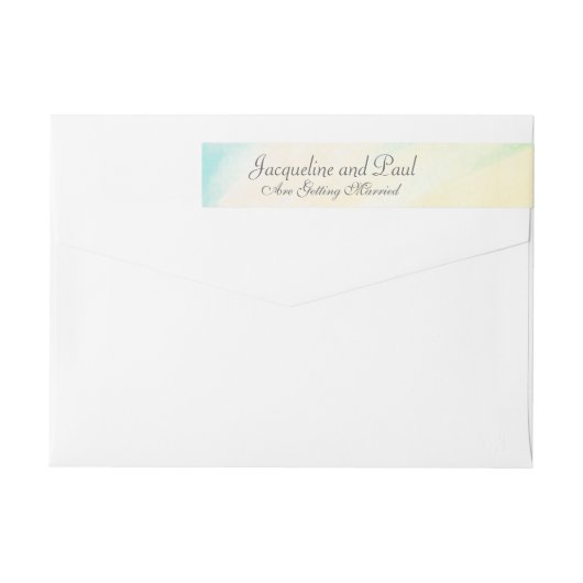 Tropische Wasserfarbe Hochzeit (Rückseite)