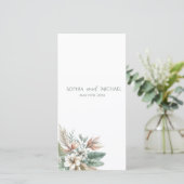 Tropische Wasserfarbe - Hochzeitsprogramm - (Stehend Vorderseite)