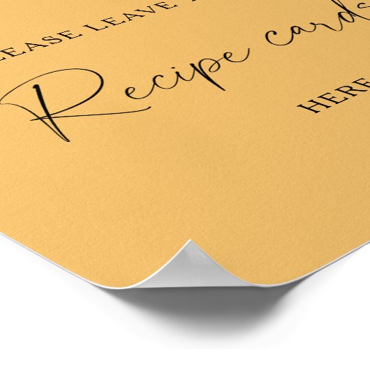 Tropische Wasserfarbe - Ihre Rezeptkarte hier Poster (Ecke)