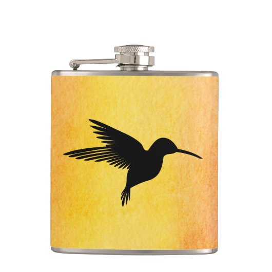 Tropische Wasserfarbe-Kolibri Colibri Flasche Flachmann (Vorderseite)