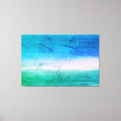 Tropische Wasserfarbe Meer Blaue grüne Abstrakte K Leinwanddruck (Vorderseite)