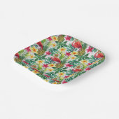 Tropische Wasserfarbe Pappteller (Gewinkelt)