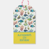 Tropische Wasserfarbe Personalisiert Geschenkanhänger (Rückseite)