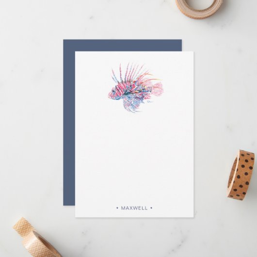 Tropische Wasserfarbe Personalisiert Mitteilungskarte (Vorderseite/Rückseite Beispiel)