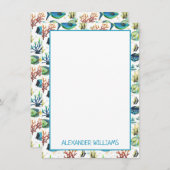 Tropische Wasserfarbe Personalisiert Mitteilungskarte (Vorne/Hinten)