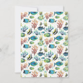 Tropische Wasserfarbe Personalisiert Mitteilungskarte (Rückseite)