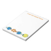 Tropische Wasserfarbe Personalisiert Notizblock (Rotiert)