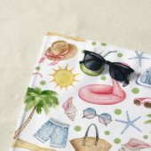 Tropische Wasserfarbe Personalisiert Strandtuch (Beispiel)