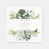 Tropische Wasserfarbe Serviette (Vorderseite)