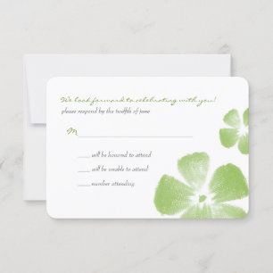 Tropische Wasserfarben-Blumen Hochzeit RSVP Karte