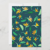 Tropische Wasserfarben-Drehbuch virtuelle Dusche Einladung (Rückseite)