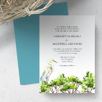 Tropische Wasserfarbenbird-Hochzeit