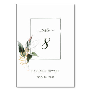 Tropische Wasserfarbenfolie Tischnummer