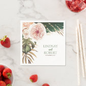 Tropische Wasserfarbenhochzeit Serviette (Beispiel)