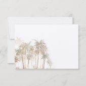 Tropische Wasserfarbenpalmen Personalisiert Mitteilungskarte (Rückseite)