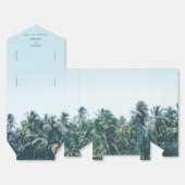 Tropische Wasserfarbenpalmen und Hochzeiten am Str Geschenkschachtel (Ungefaltet)