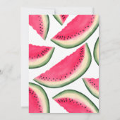 Tropische Wassermelone Wasserfarbe 1. Geburtstag Einladung (Rückseite)