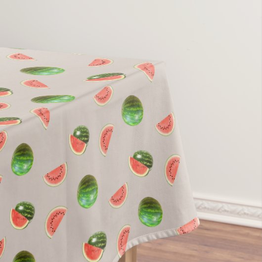 Tropische Wassermelonen auf Lucky Beige Tableclout Tischdecke (Beispiel)