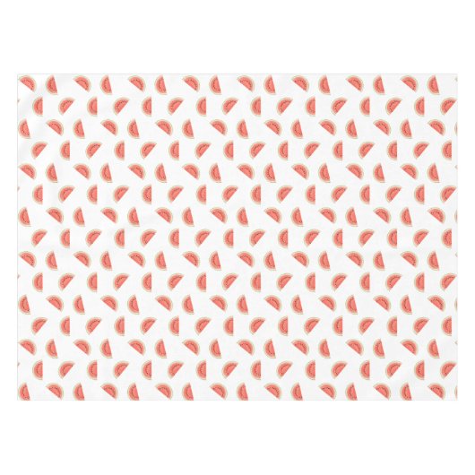 Tropische Wassermelonen-Scheiben auf weißem Tablet Tischdecke (Vorderseite (Horizontal))