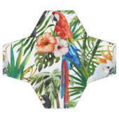 tropische Wasservögel und Blattmuster Fußball (Flach)