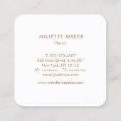 Tropische Wasserwellen Quadratische Visitenkarte (Rückseite)