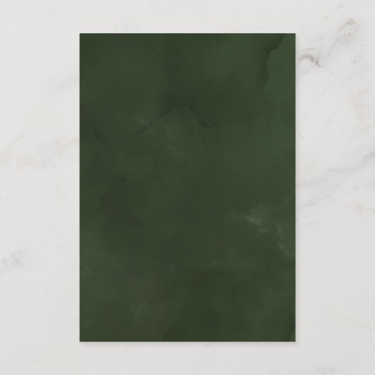 Tropische Watercolor Foliage Gold Hochzeitdetails Begleitkarte (Rückseite)