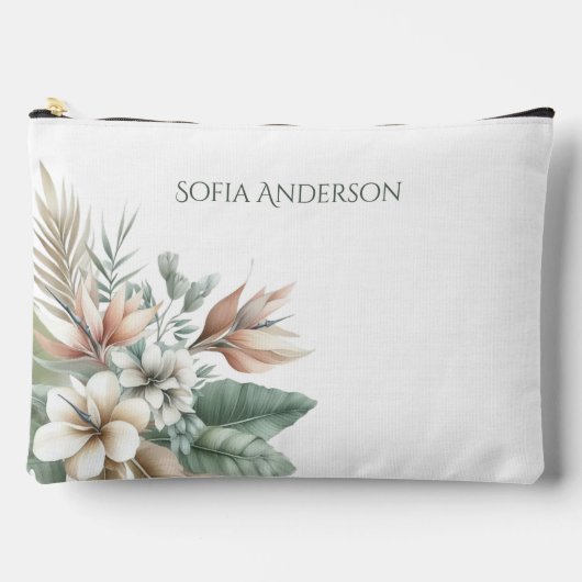 Tropische Watercolor Zubehörtasche (Vorderseite)