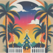 Tropische Weihnachten Aufkleber (Vorderseite)