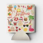 Tropische Weihnachten Dosenkühler (Rückseite)
