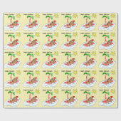 Tropische Weihnachten Geschenkpapier (Flach)