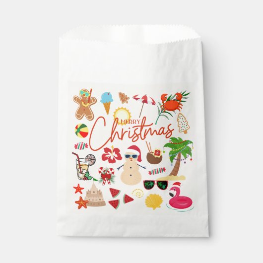 Tropische Weihnachten Geschenktütchen (Vorderseite)