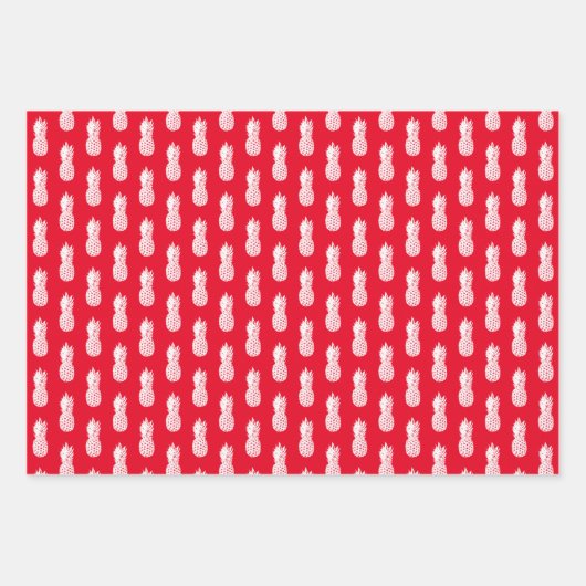 Tropische Weihnachten im Juli Ananas Druck Geschenkpapier Set (Vorderseite 3)