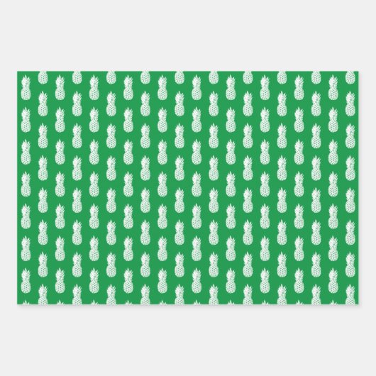 Tropische Weihnachten im Juli Ananas Druck Geschenkpapier Set (Vorderseite 2)