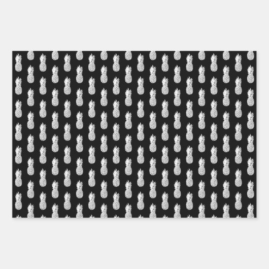 Tropische Weihnachten im Juli Ananas Druck Geschenkpapier Set (Vorderseite)