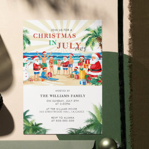 Tropische Weihnachten im Juli Beach Party Einladung